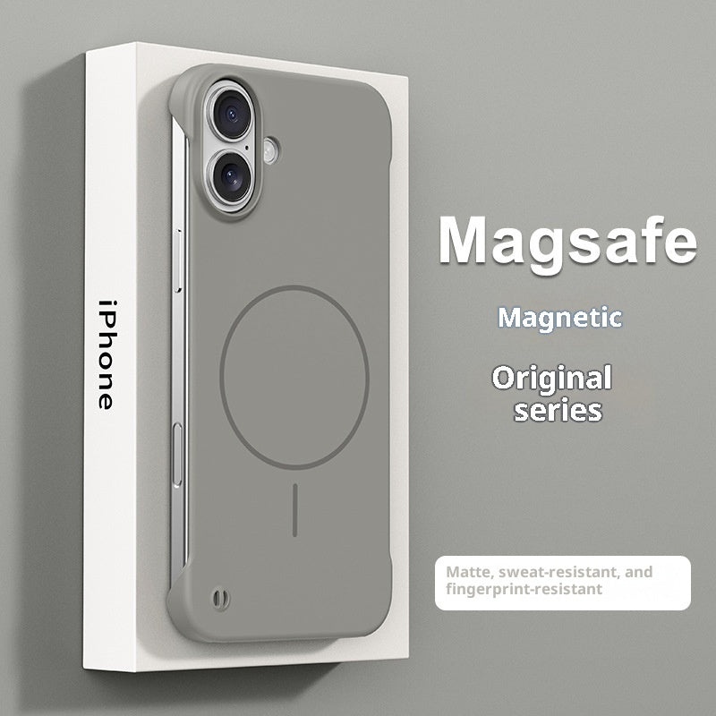 Fine Circle Magnetic Suction Suitable For 17promax Frameless Case 16 Skin Feeling Half Pack Protective Cover 14