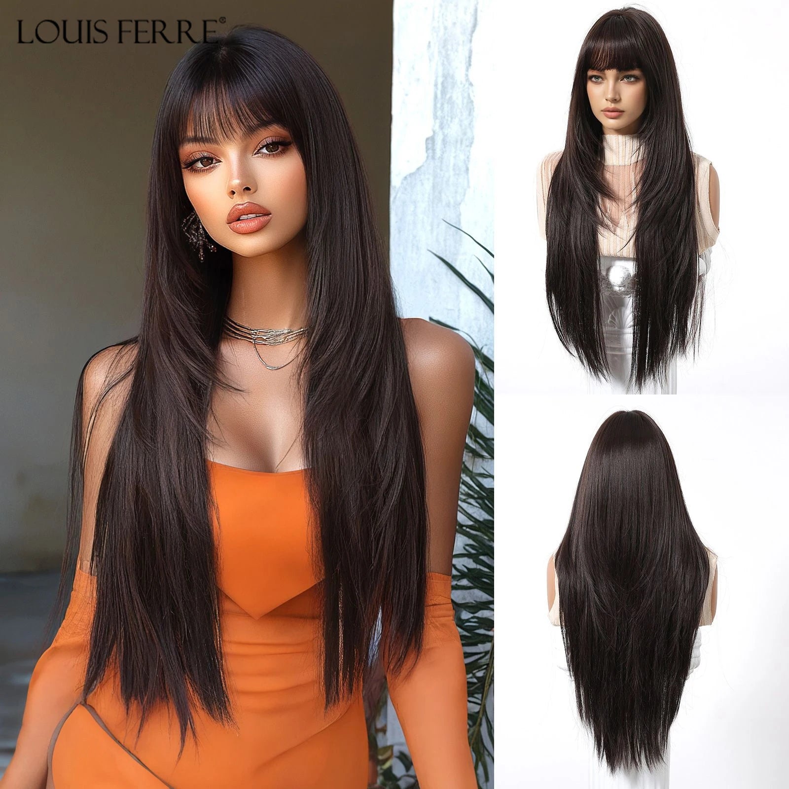 Natural Layered Hair Wigs For Women Daily Party