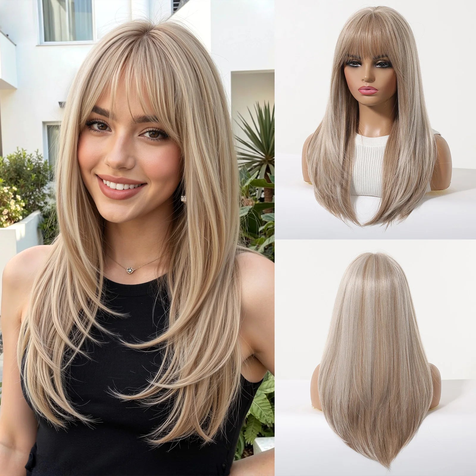 EASIHAIR Long Blonde Synthetic Wigs