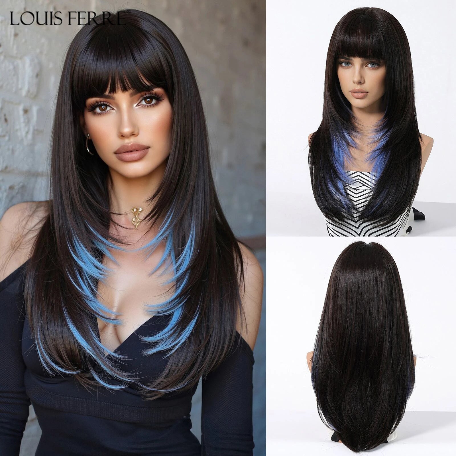 Natural Layered Hair Wigs For Women Daily Party