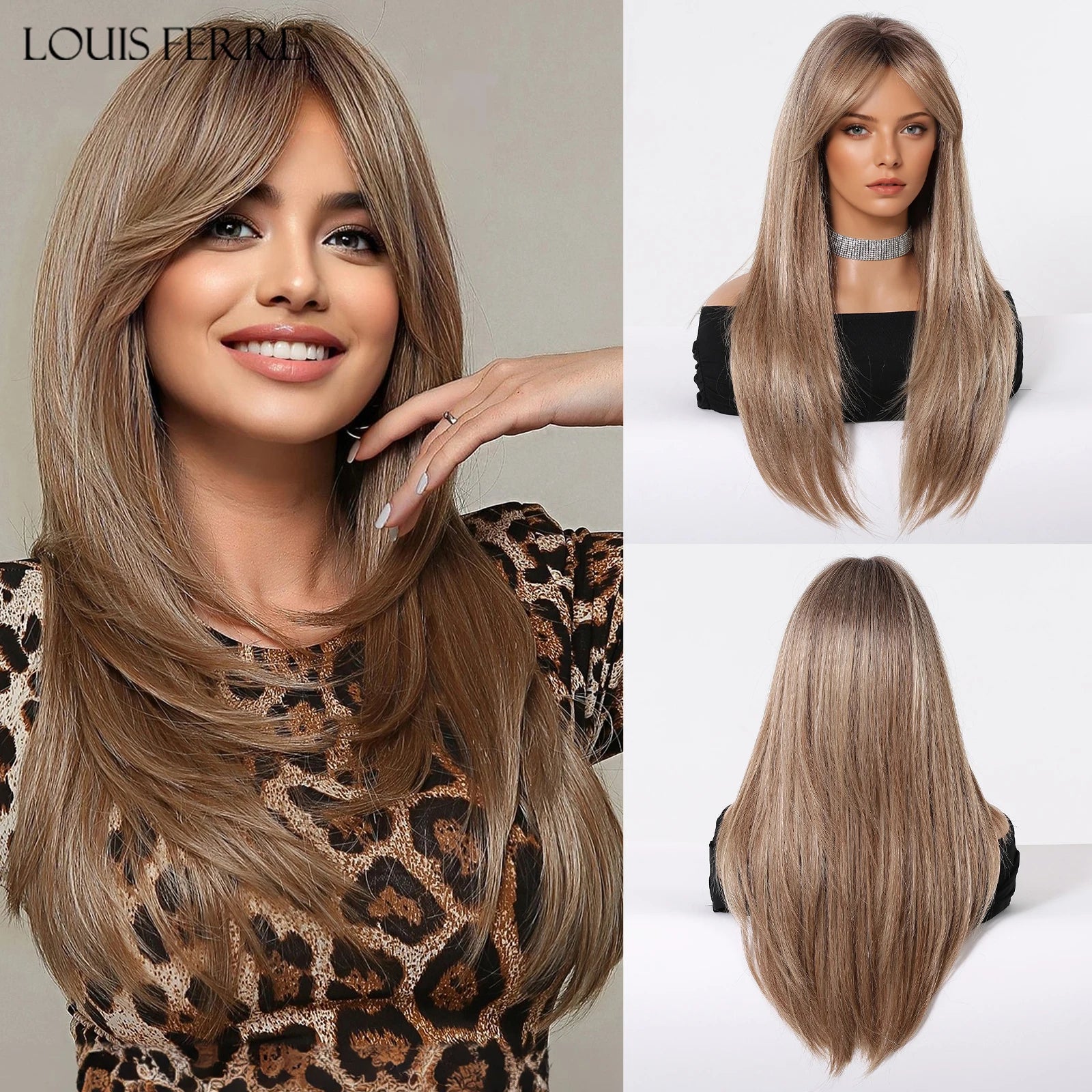 Natural Layered Hair Wigs For Women Daily Party