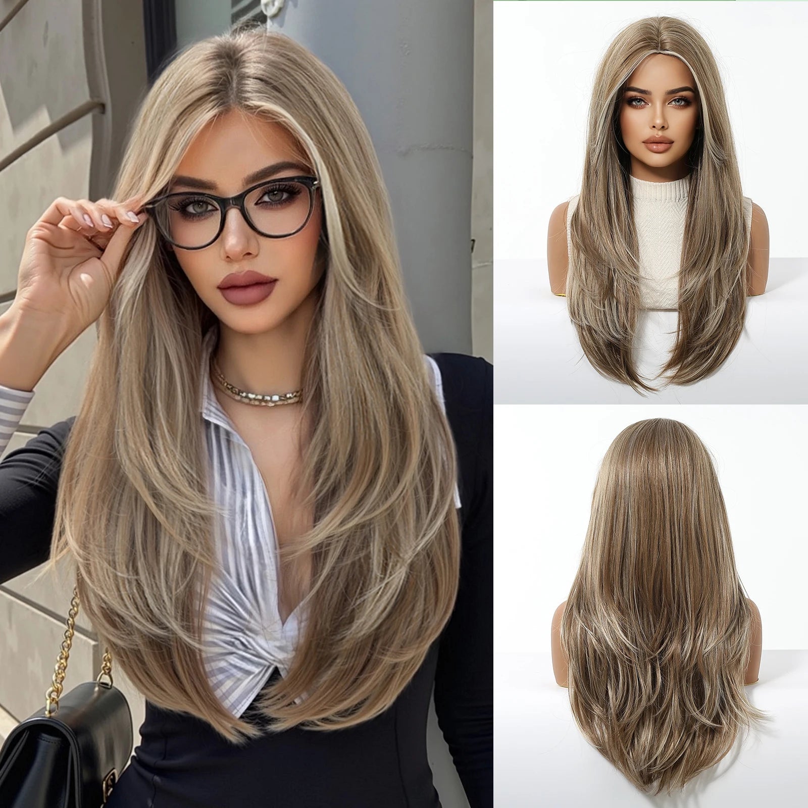 EASIHAIR Long Blonde Synthetic Wigs