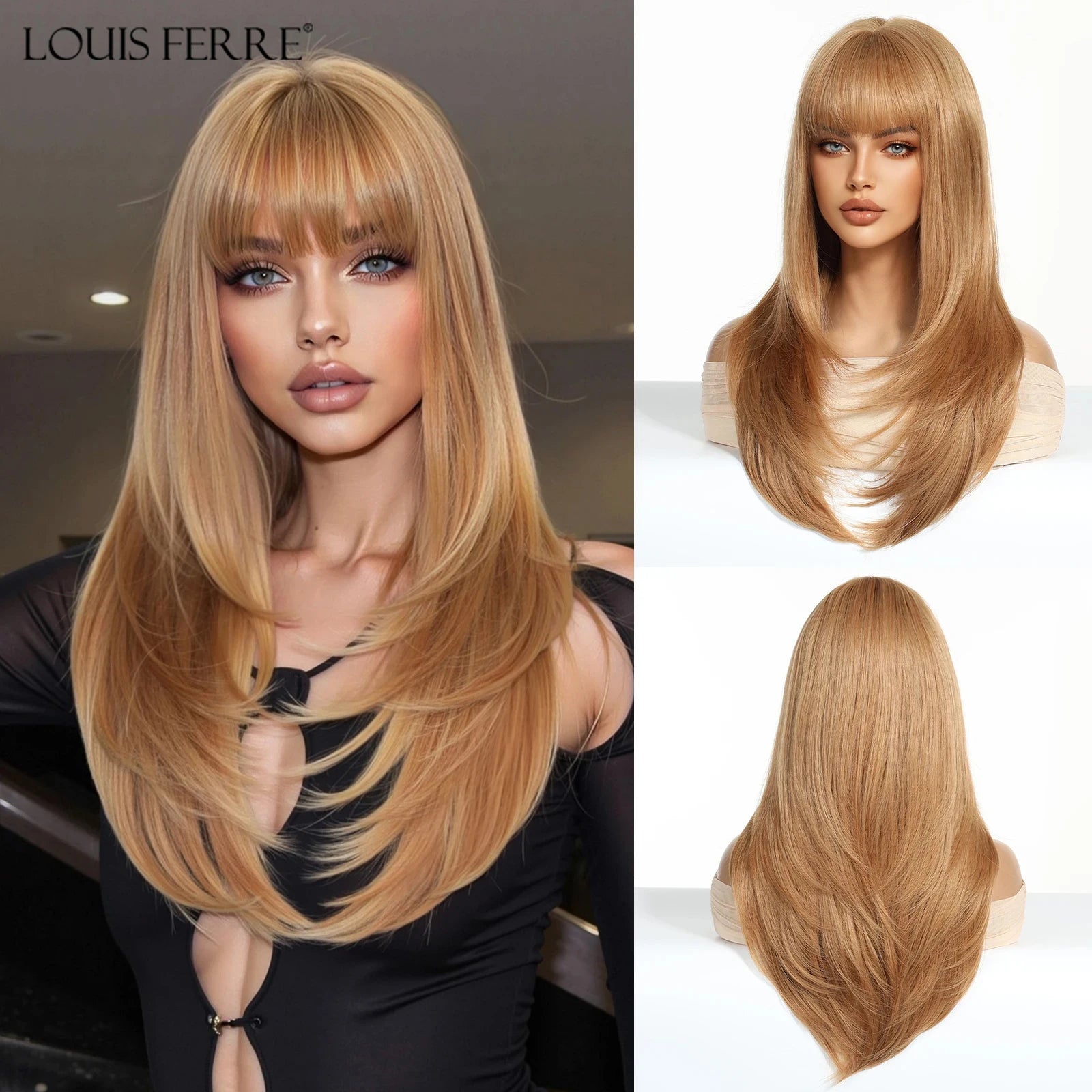 Natural Layered Hair Wigs For Women Daily Party