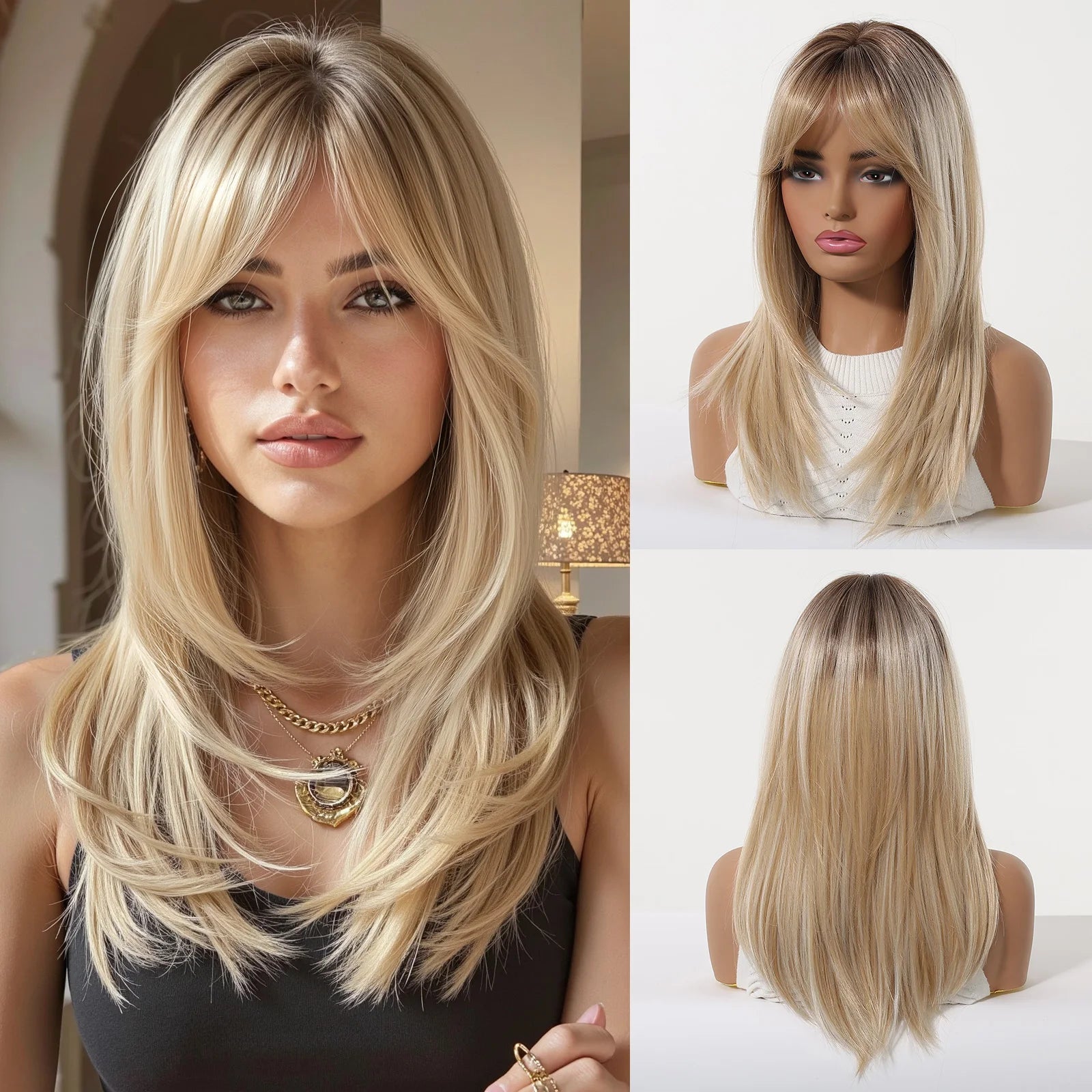 EASIHAIR Long Blonde Synthetic Wigs