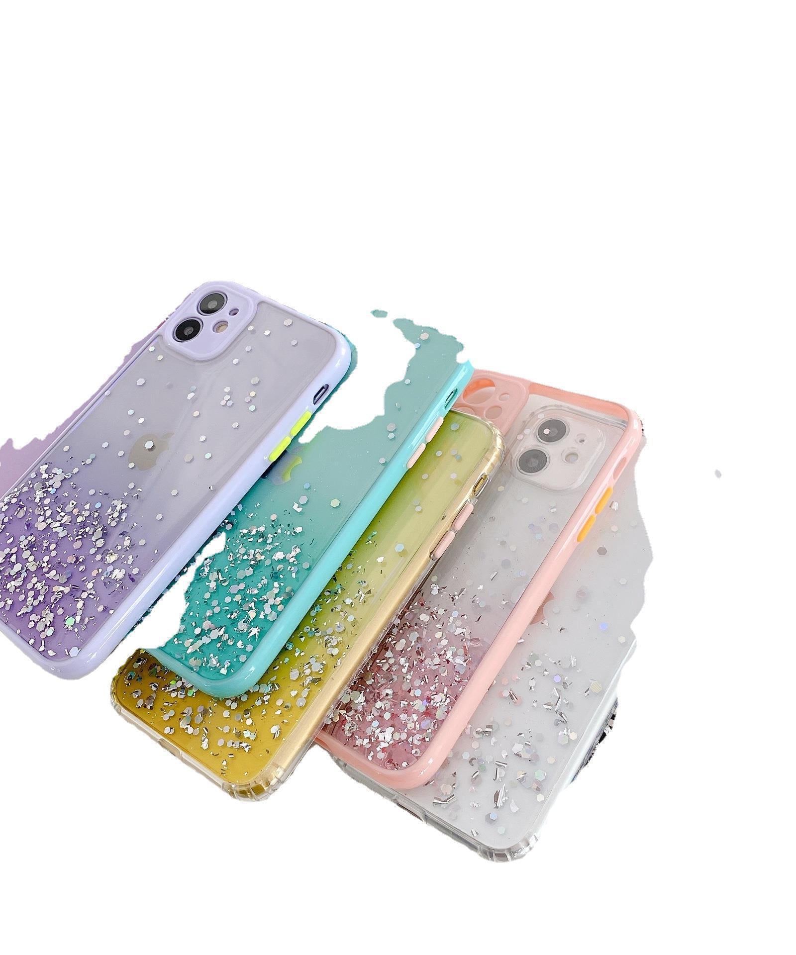 Compatible With , Epoxy Glitter 8p Gradient All-inclusive Anti-drop Cover