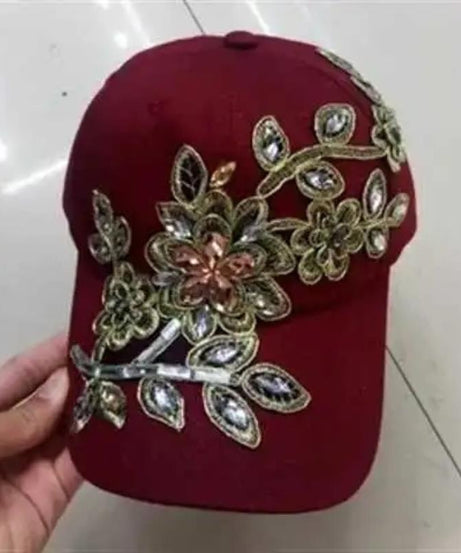 All-match Gold Silk Flower  Hat