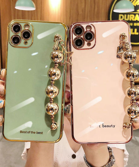Electroplated Bead Wrist Strap Bracelet Case