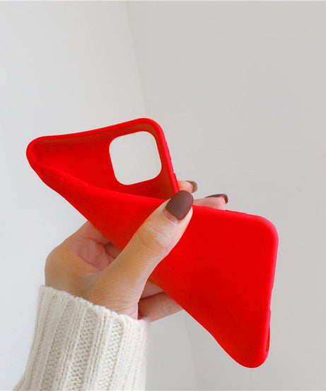 Christmas red cartoon frosted painted phone case