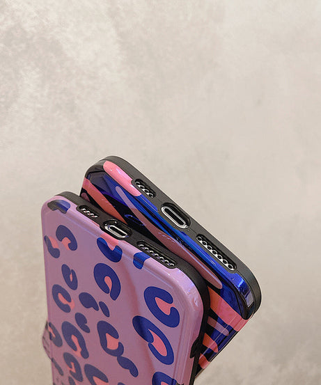 Compatible with Apple , Blue Edge Leopard Print Zebra Print Phone Case