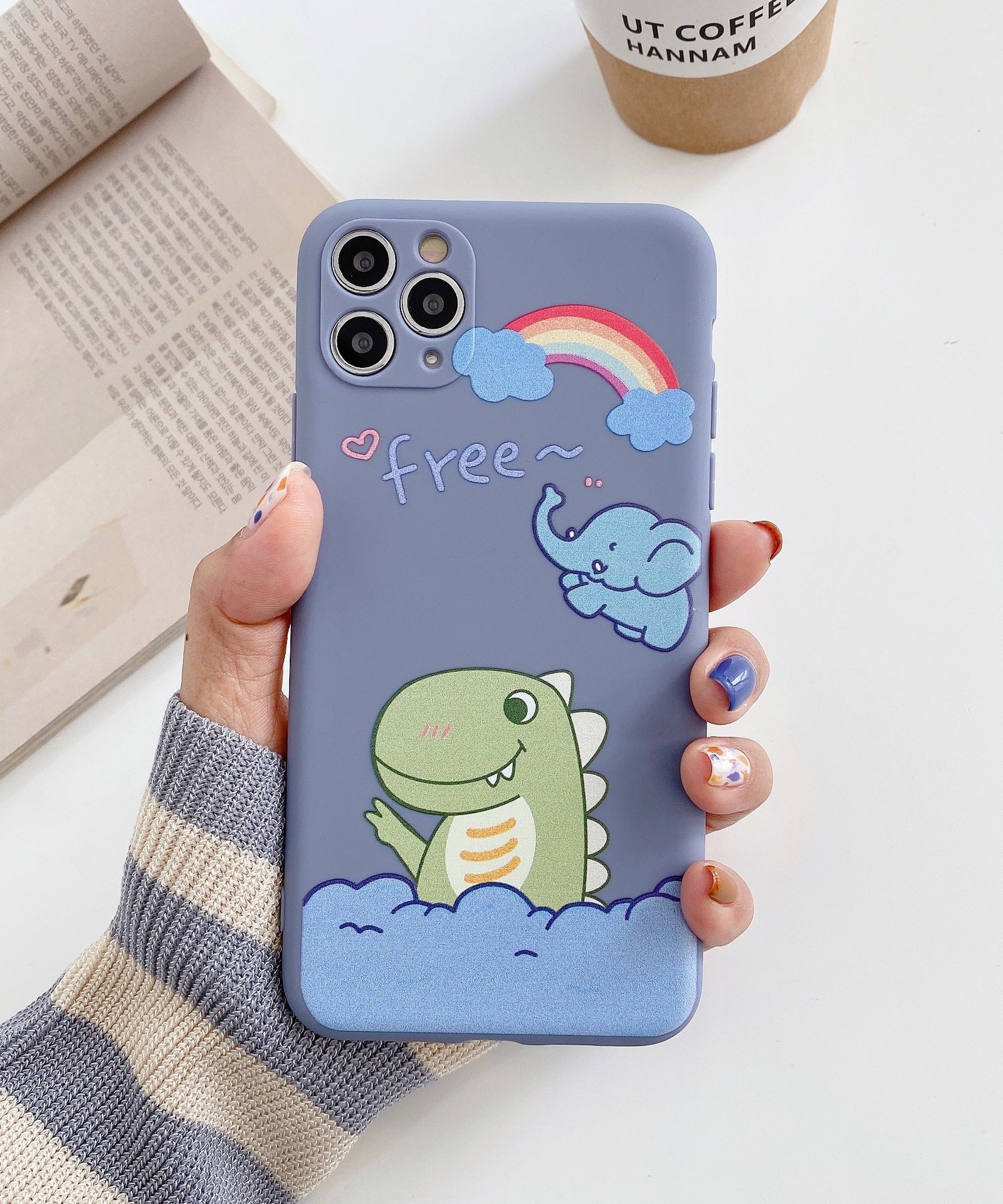 Compatible with Apple, Compatible with Apple , Cartoon Soft Shell For 12mini11promax Apple XXSXRSE Mobile Phone Case Iphone78plus