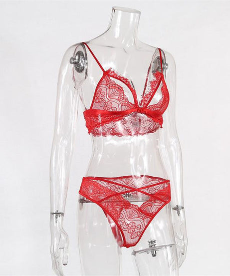 Lace erotic lingerie set