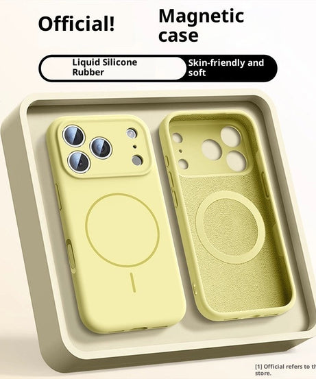 Applicable To 17 Fine Circle Magnetic Phone Case Liquid Silicone