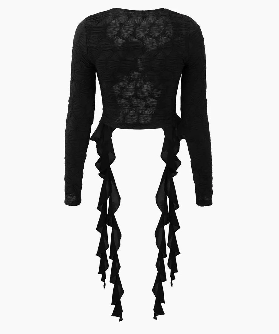 Flowers Decorate Long Sleeve Tops
