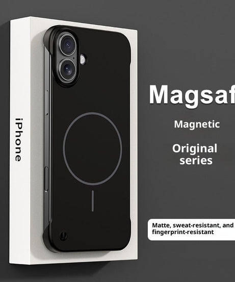 Fine Circle Magnetic Suction Suitable For 17promax Frameless Case 16 Skin Feeling Half Pack Protective Cover 14