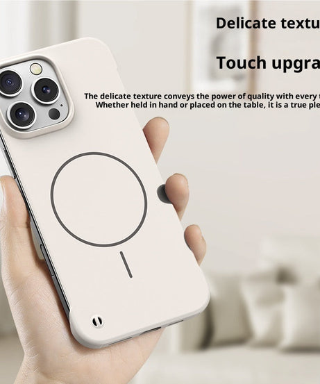 Fine Circle Magnetic Suction Suitable For 17promax Frameless Case 16 Skin Feeling Half Pack Protective Cover 14