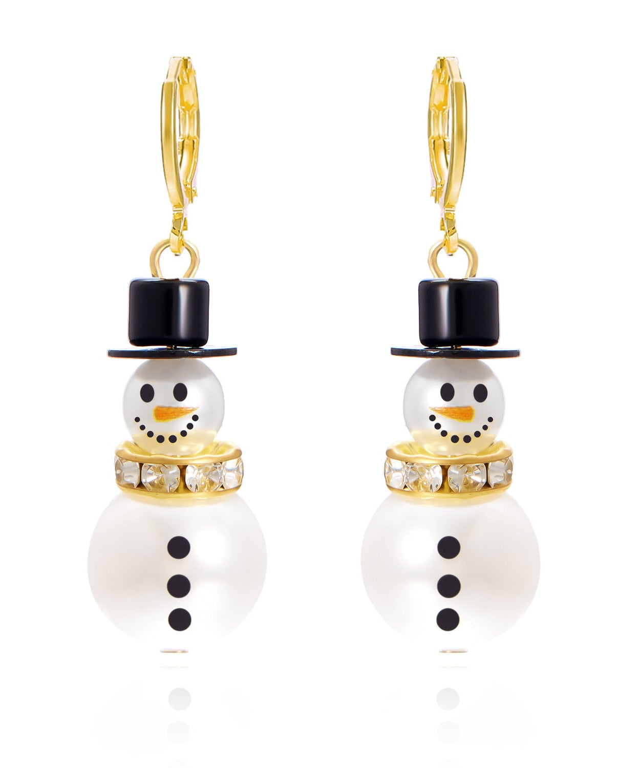 Snowman Pendant Earrings