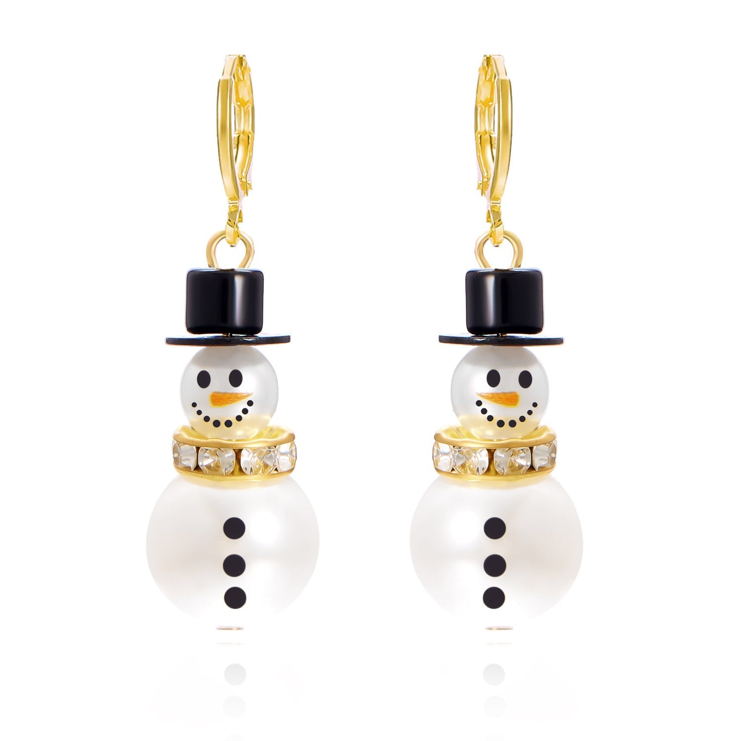 Snowman Pendant Earrings