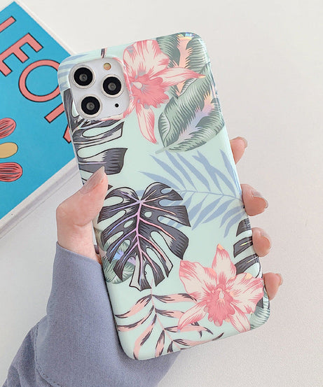 Laser Flowers Mobile Phone Silicone Soft Case