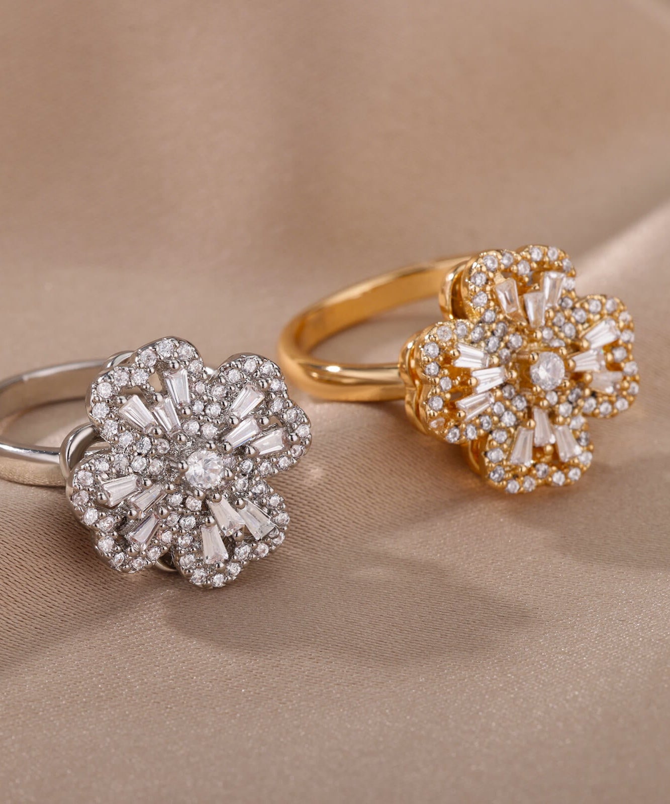 Rotatable Flower Rings