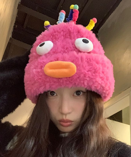 Plush Hat Cute Fleece-lined