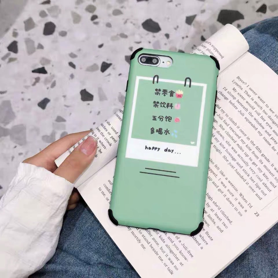 Compatible with Apple , Cartoon frosted phone case