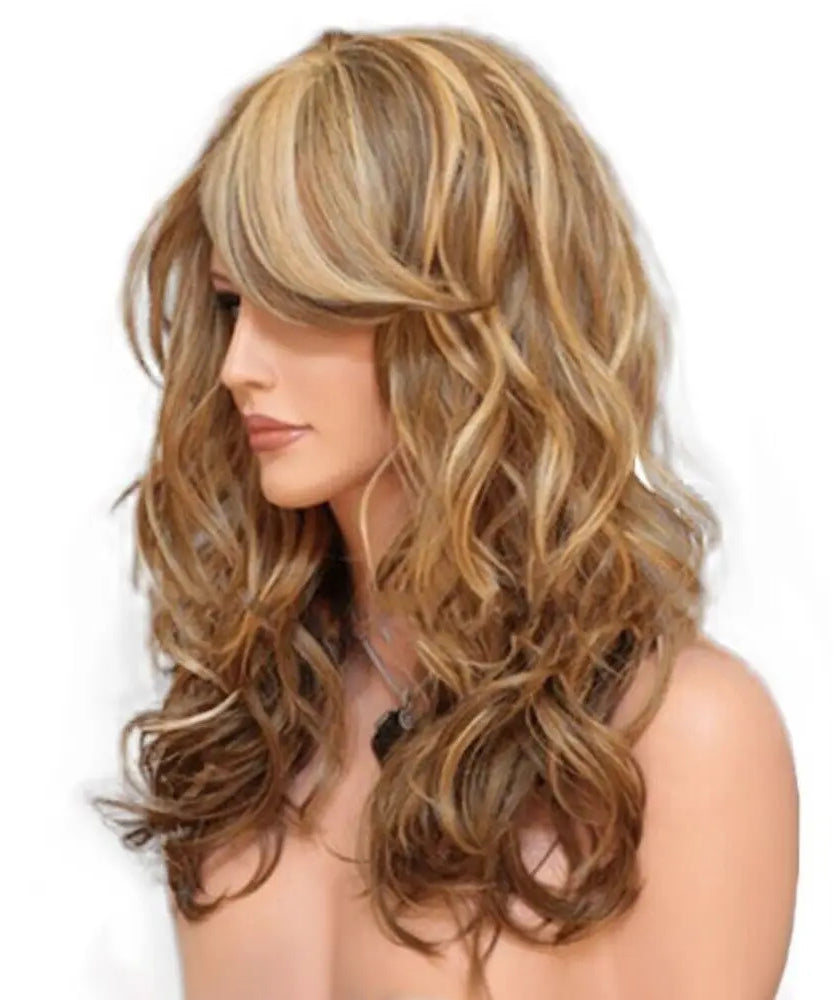 Ladies Blonde Long Curly Wigs