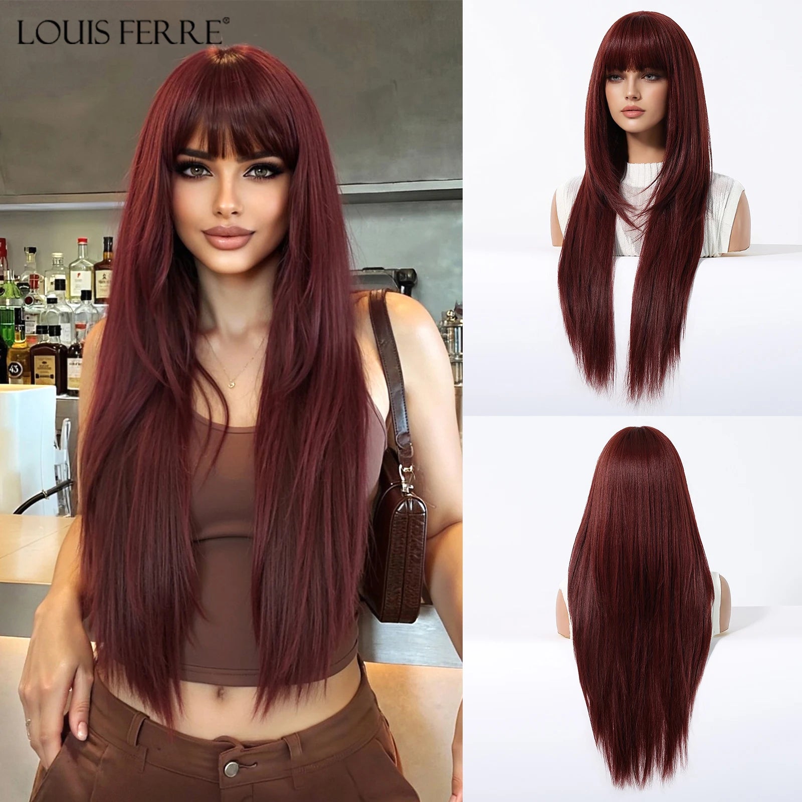 Natural Layered Hair Wigs For Women Daily Party