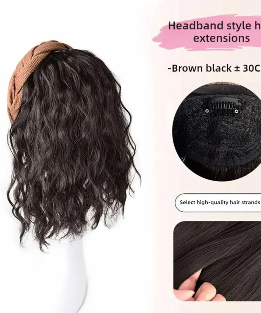 Cute Long Wavy Curly Headband Hair Extension