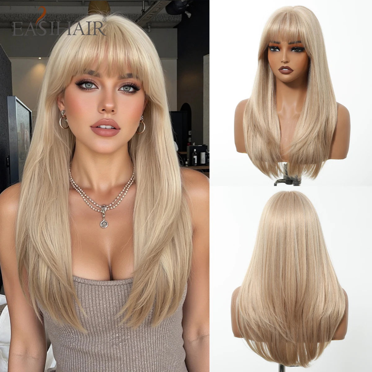 EASIHAIR Long Blonde Synthetic Wigs