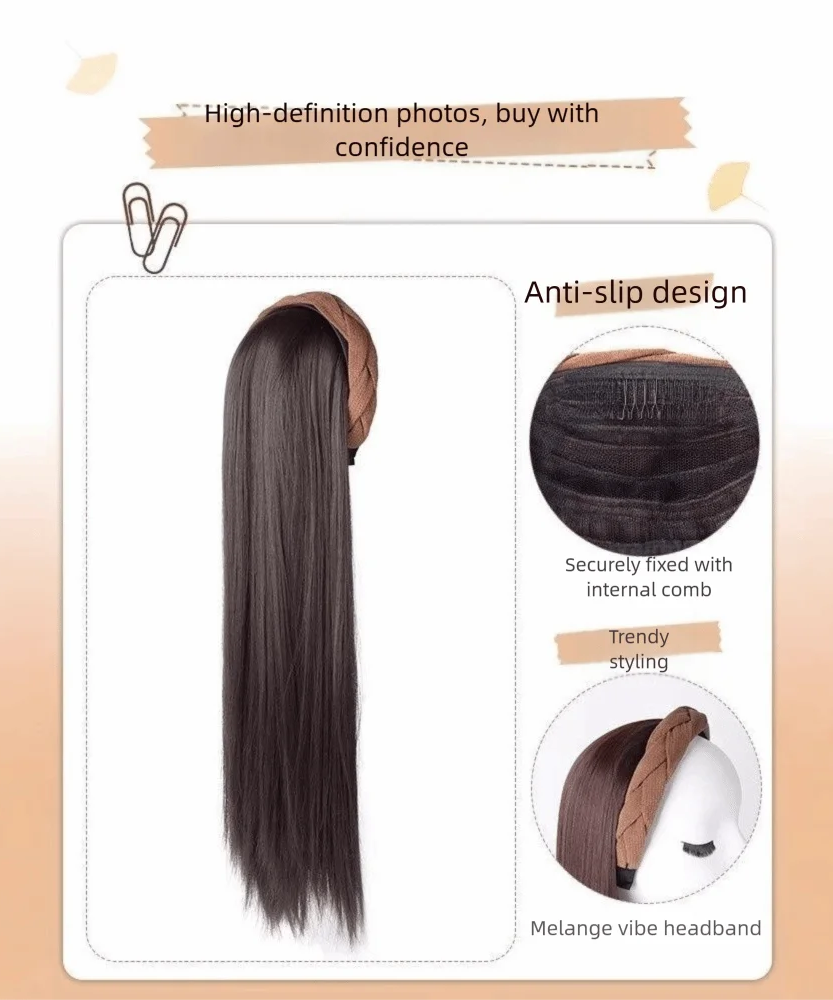 Cute Long Wavy Curly Headband Hair Extension