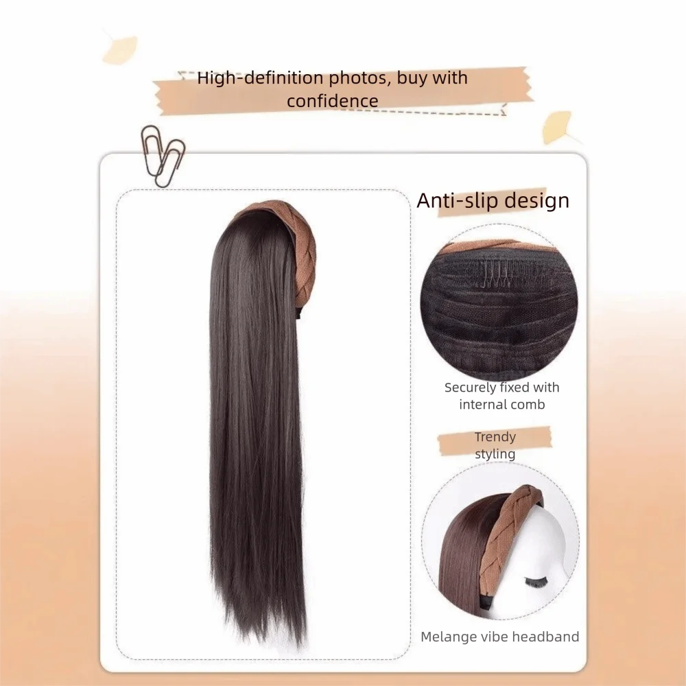 Cute Long Wavy Curly Headband Hair Extension