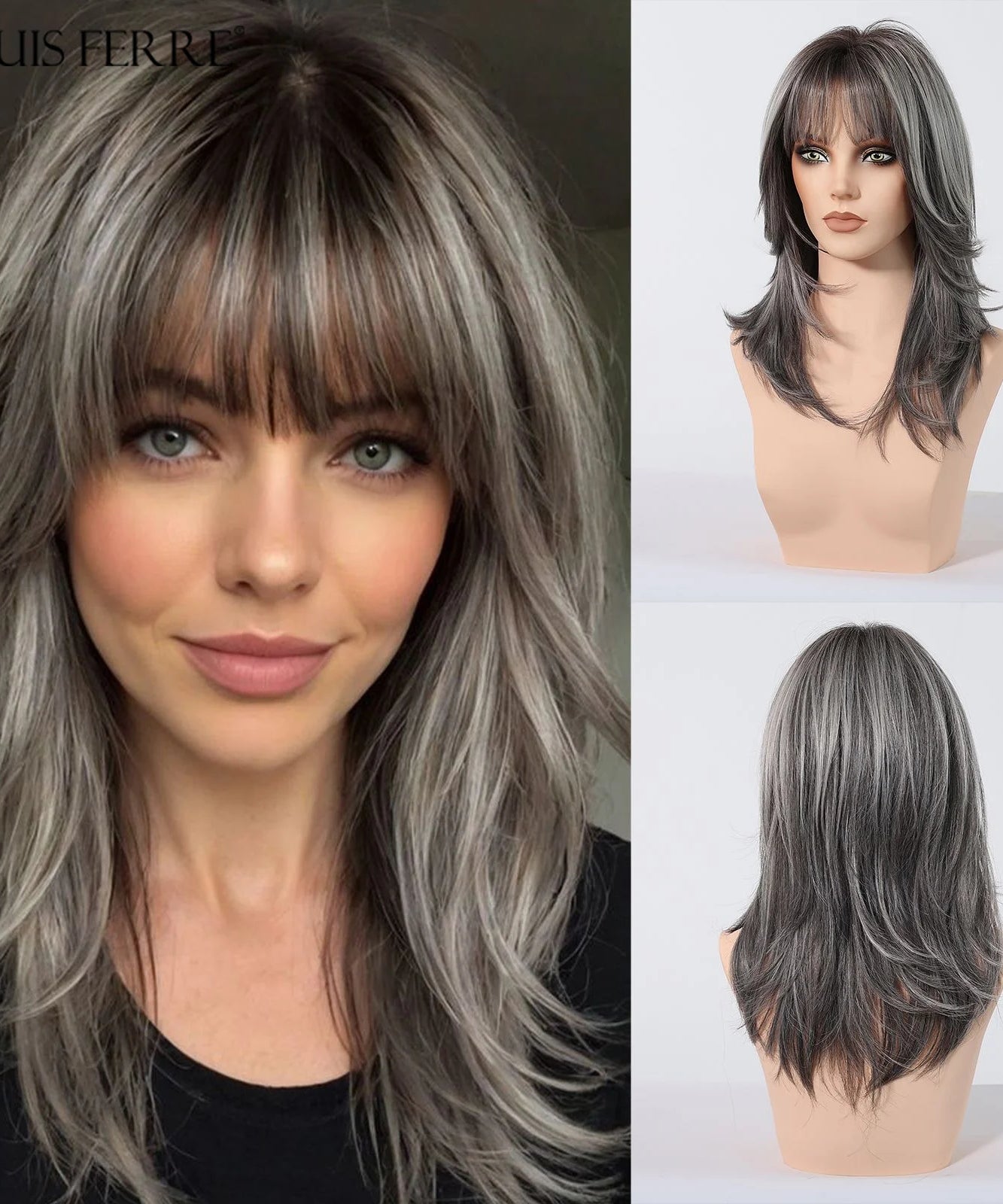 Natural Layered Hair Wigs For Women Daily Party