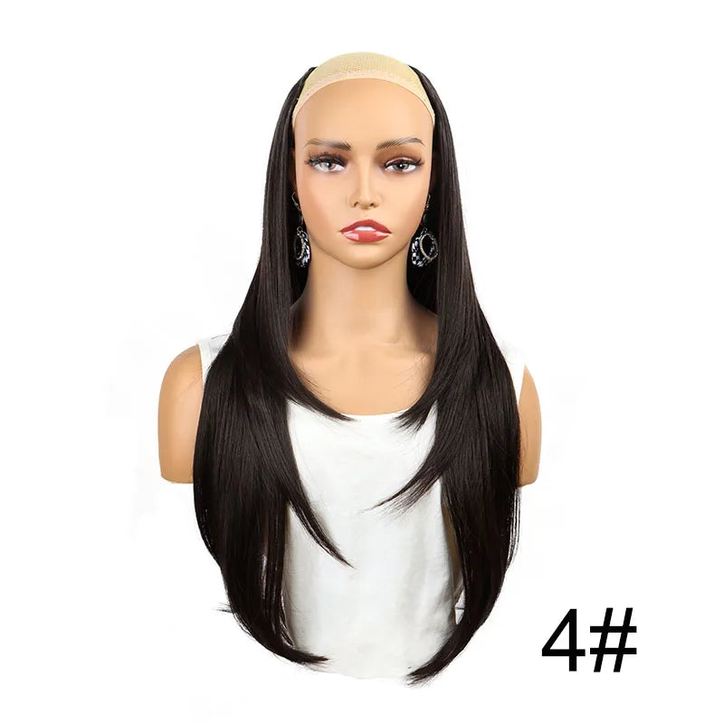 WIGSIN Synthetic 55cm V-shaped Layered 4 Clips
