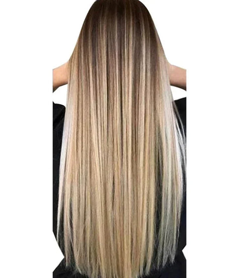 72cm Natural Women Long Straight Wig with Hair