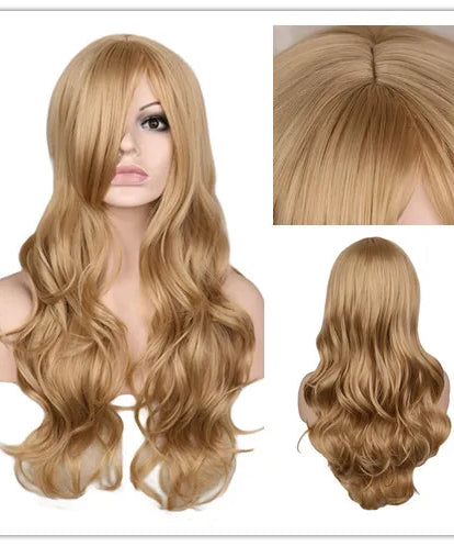 Long Black Wavy Hair Wigs
