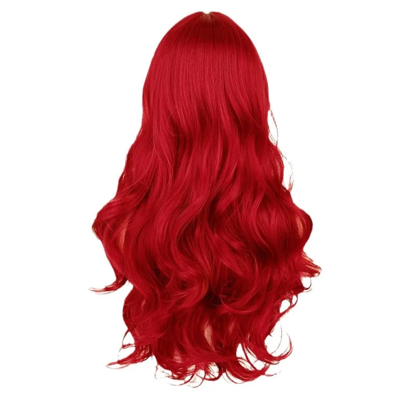 Red Long Curly Wavy Synthetic Heat Resistant