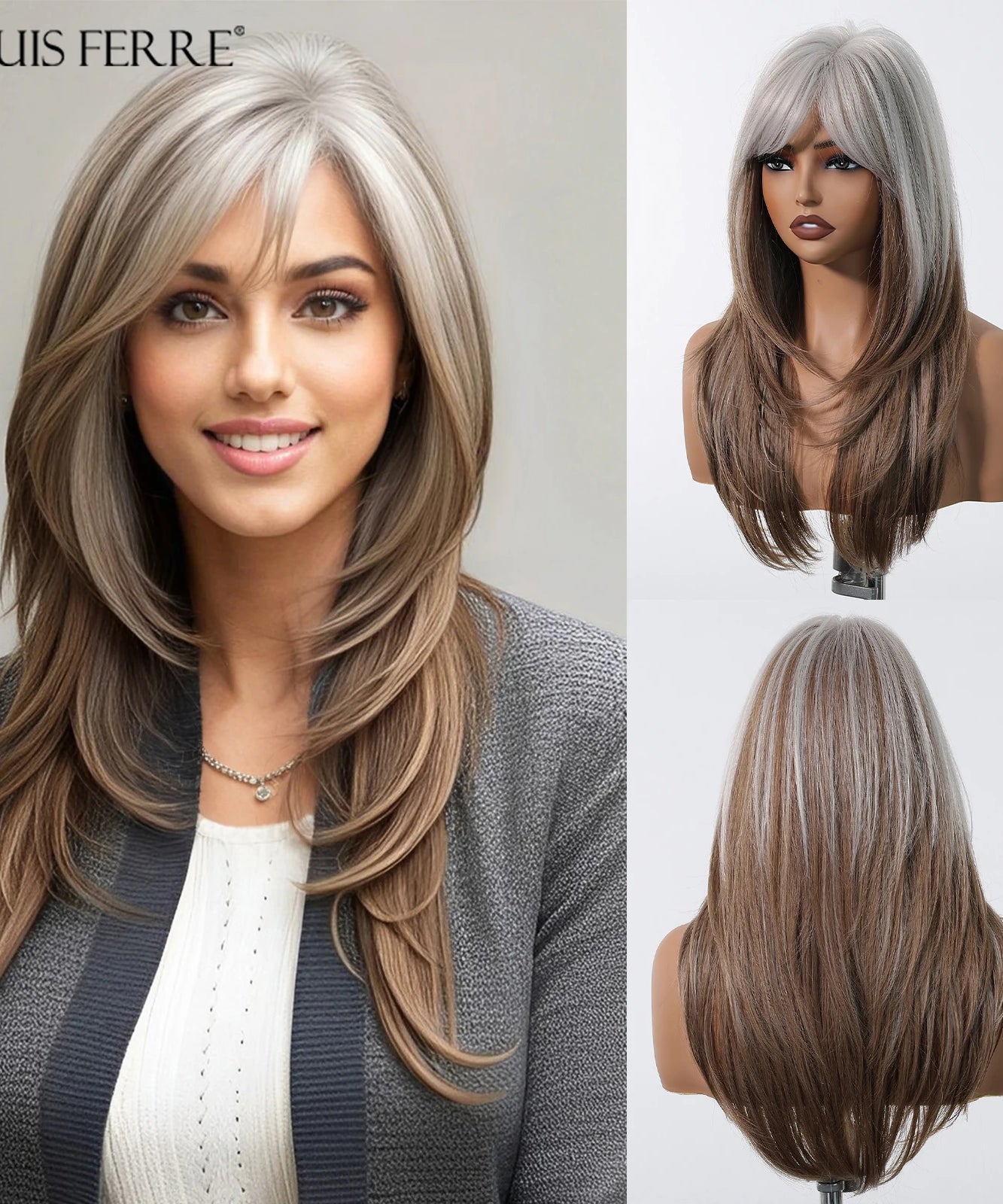 Natural Layered Hair Wigs For Women Daily Party