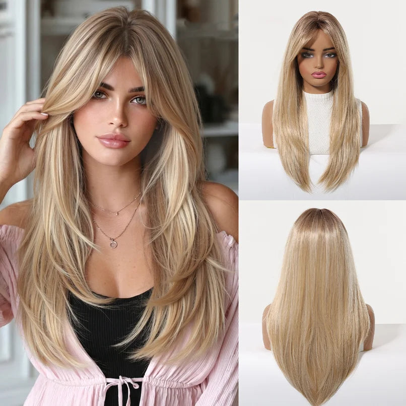 EASIHAIR Long Blonde Synthetic Wigs