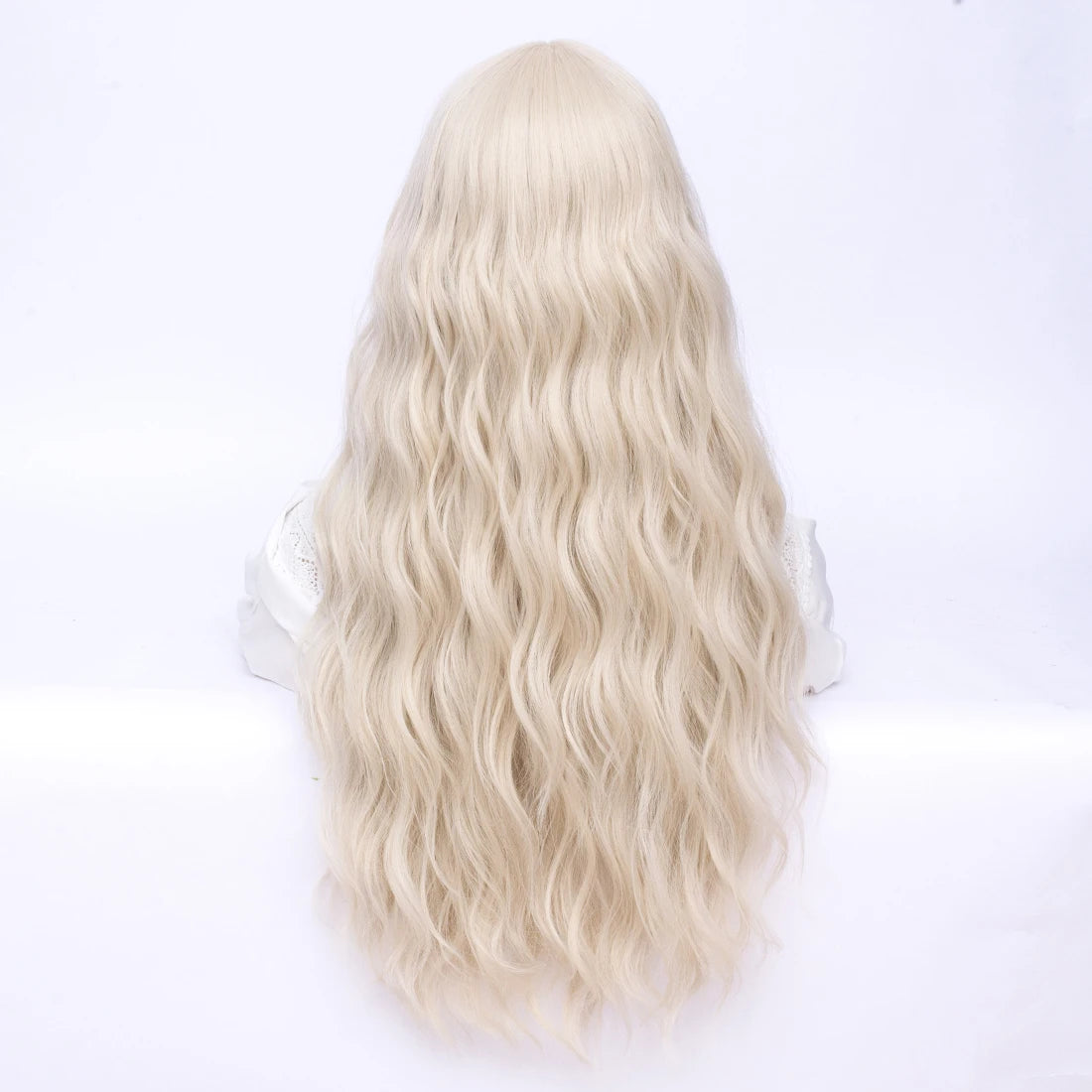 Women’s Long Wavy Synthetic Blonde Wig r