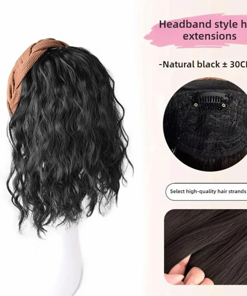 Cute Long Wavy Curly Headband Hair Extension