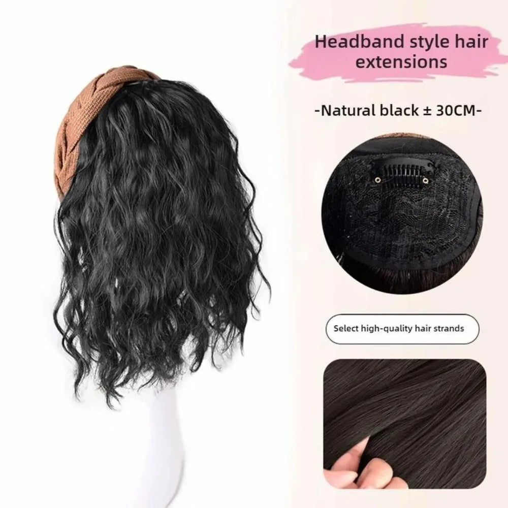 Cute Long Wavy Curly Headband Hair Extension