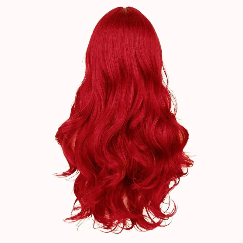 Red Long Curly Wavy Synthetic Heat Resistant
