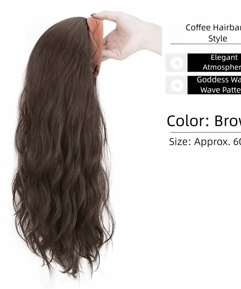 Cute Long Wavy Curly Headband Hair Extension