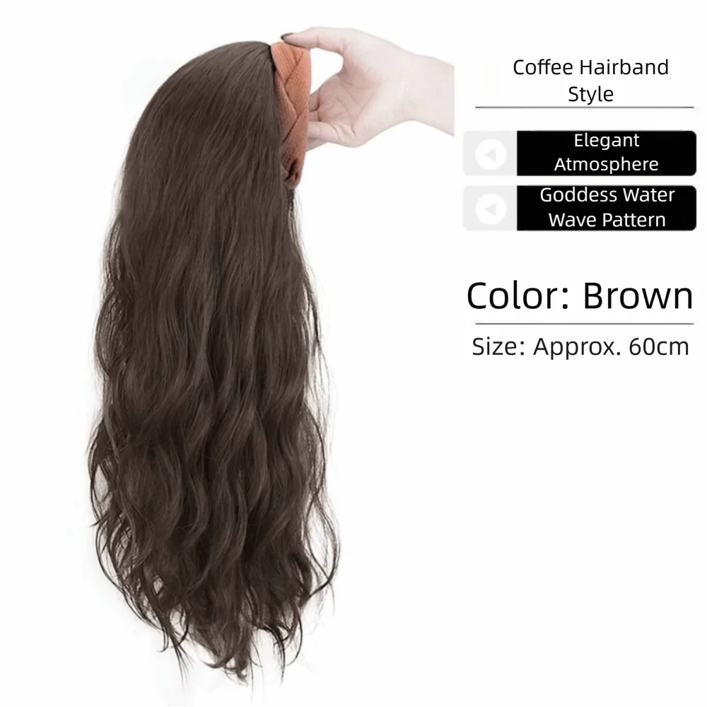 Cute Long Wavy Curly Headband Hair Extension