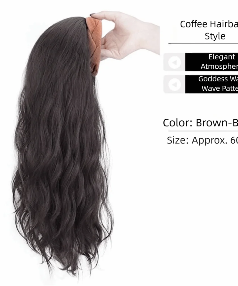 Cute Long Wavy Curly Headband Hair Extension