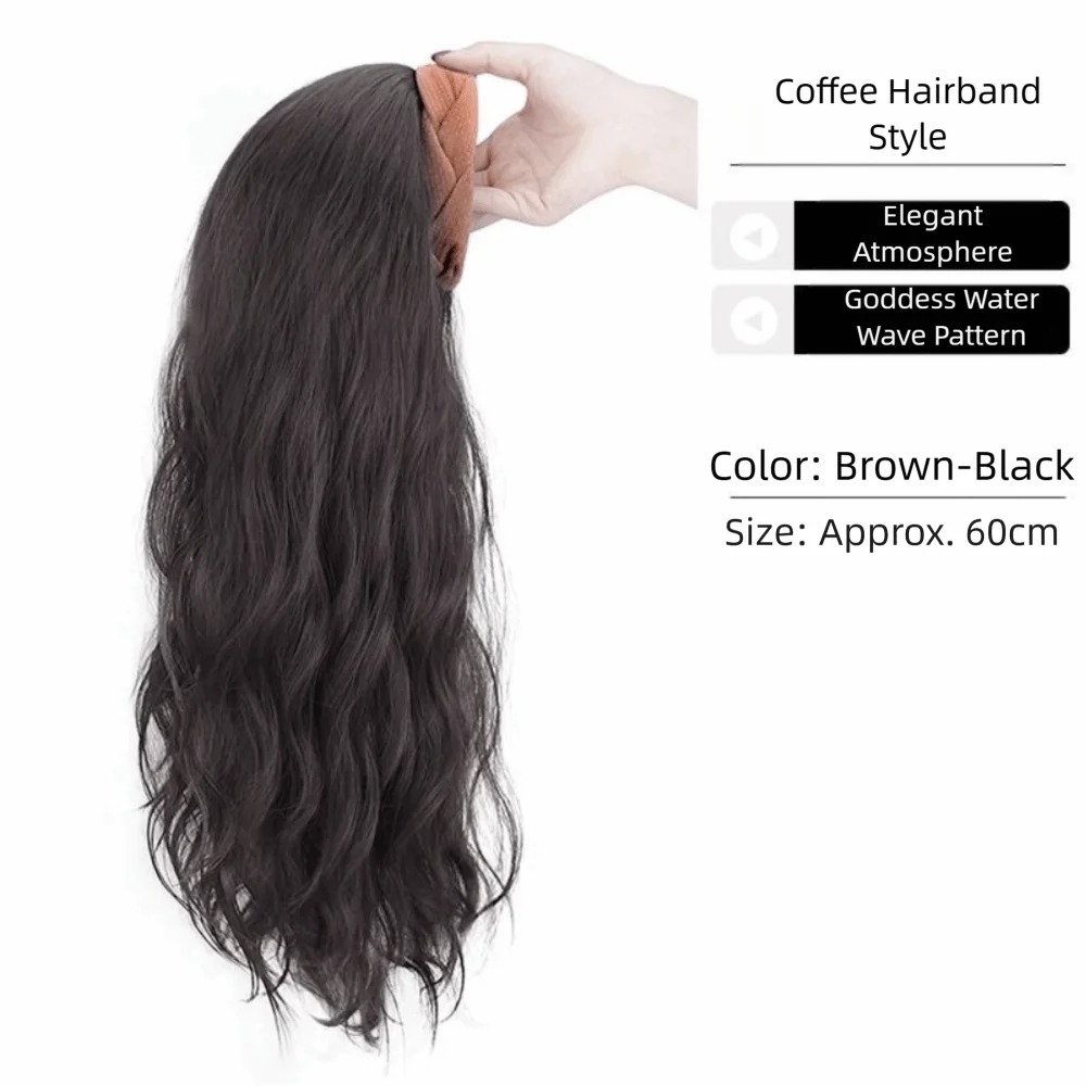 Cute Long Wavy Curly Headband Hair Extension