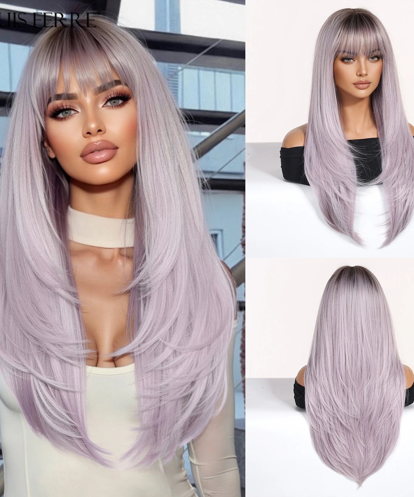 Natural Layered Hair Wigs For Women Daily Party