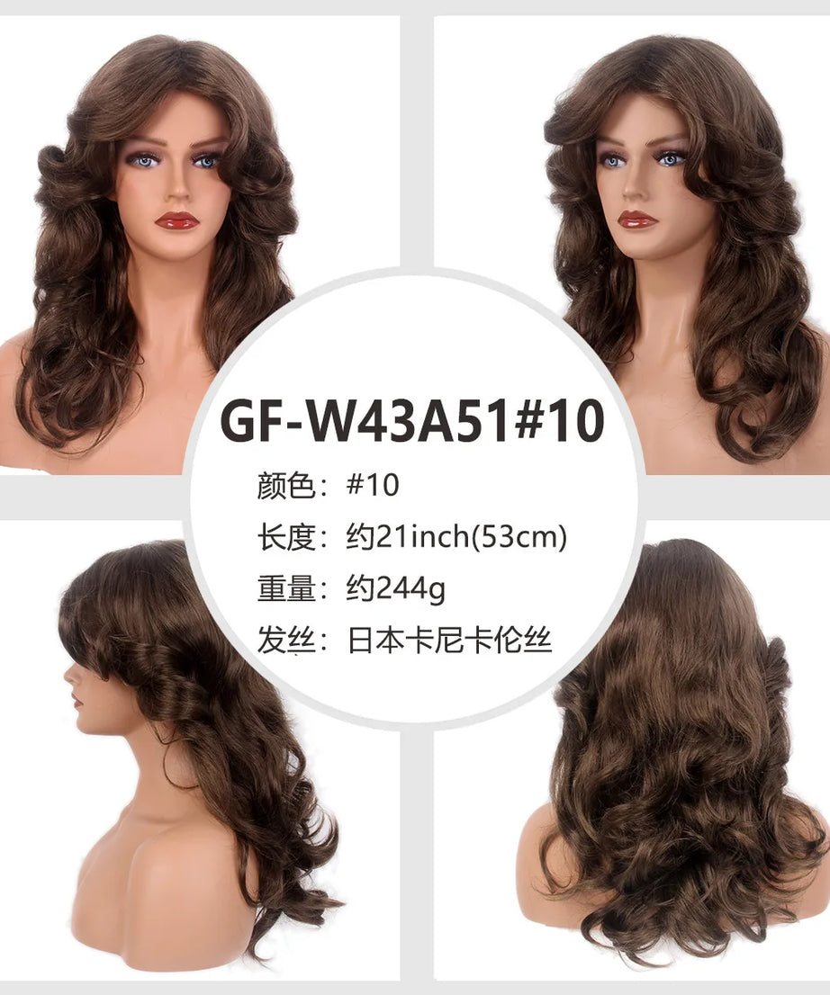 Cosplay Wigs for Women Lady 60s 70s Blonde