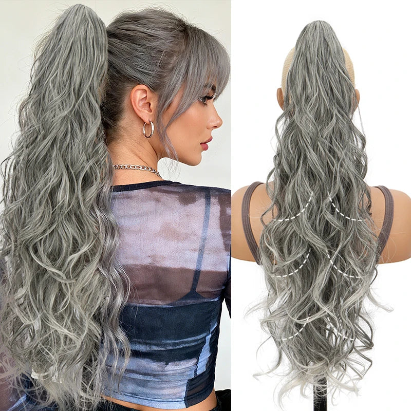 Synthetic Ponytail Wig for Women Long Curly