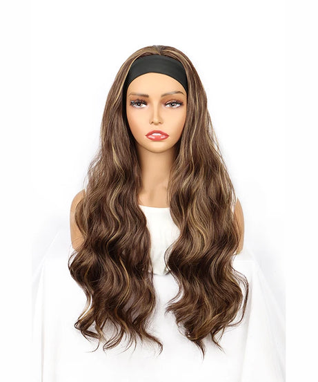 30Inch Synthetic Long Headband Wavy Curly Wigs
